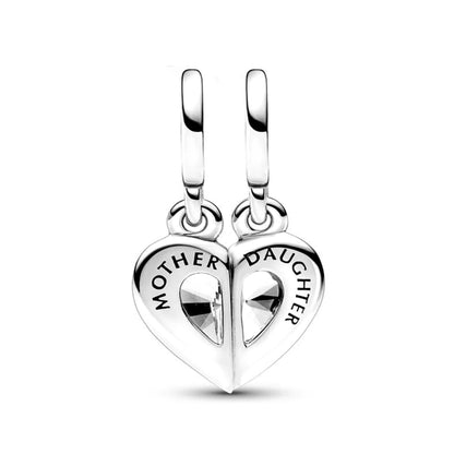 Beautiful Heart Mother &amp; Daughter (Double Charm) - Charm Pendant