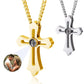 Cross Personalized Photo Projection Necklace