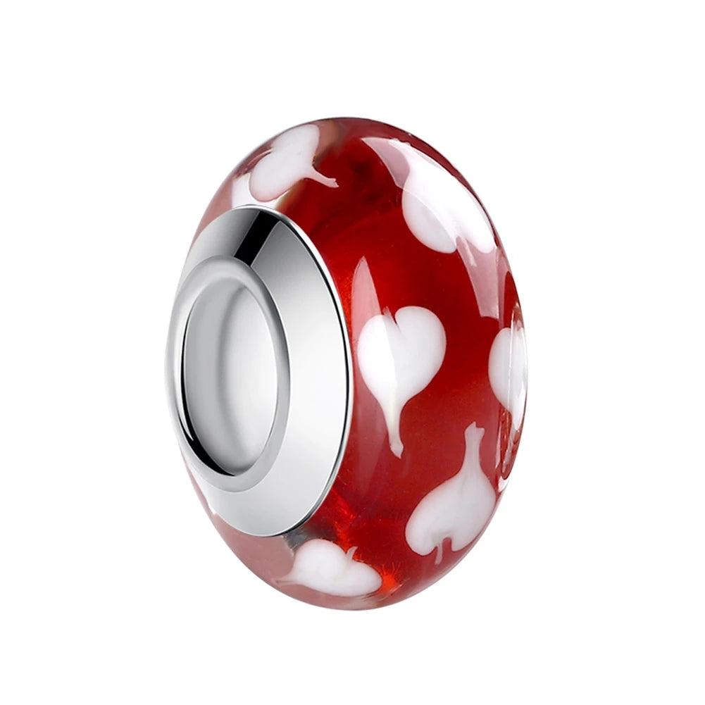 kleine Herzen Murano Glas - Charm