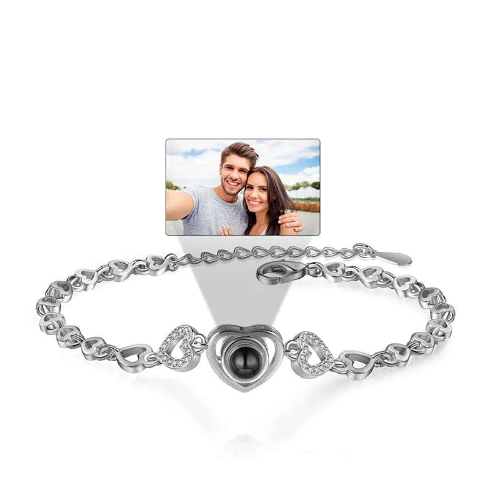 Heart Personalized Photo Projection Bracelet