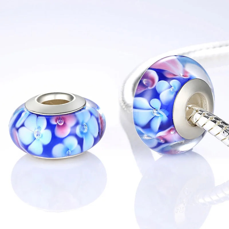 Blumen Murano Glas - Charm