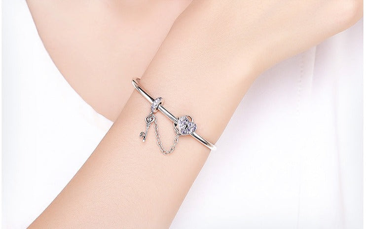 Heart lock including key - bracelet