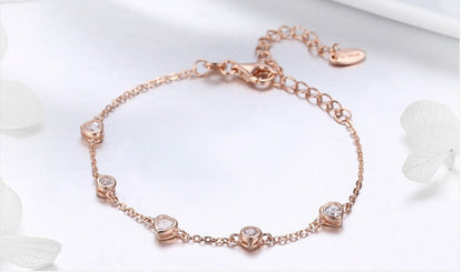 Heart shine rose - bracelet