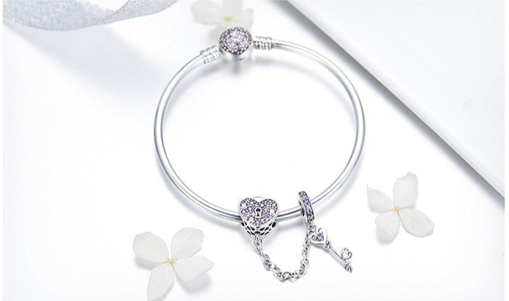 Heart lock including key - bracelet