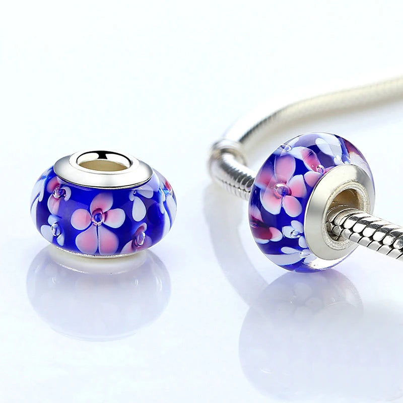 Blumen Murano Glas - Charm