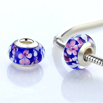 Blumen Murano Glas - Charm