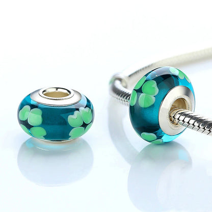 Kleeblatt Murano Glas - Charm