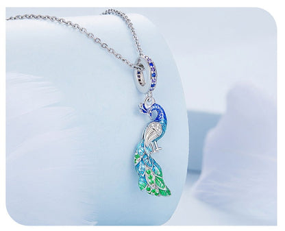 Peacock - charm pendant