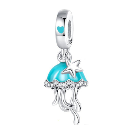 Jellyfish (glows in the dark) - charm pendant