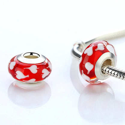 kleine Herzen Murano Glas - Charm