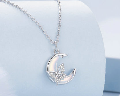 Moon &amp; Butterfly - Necklace