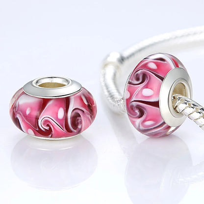 rosa Murano Glas - Charm