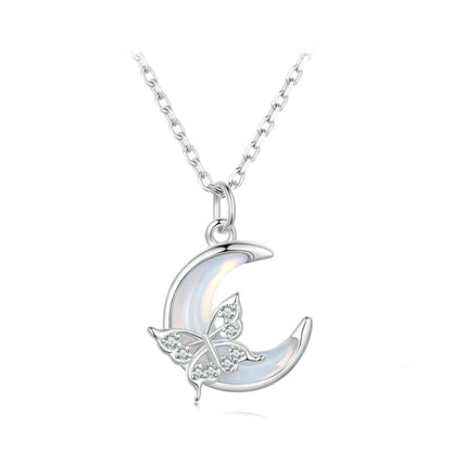 Moon &amp; Butterfly - Necklace