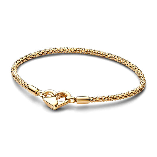 Herzverschluss (gold) – Charm-Armband