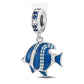 Blue Fish (glow in the dark) - Charm Pendant