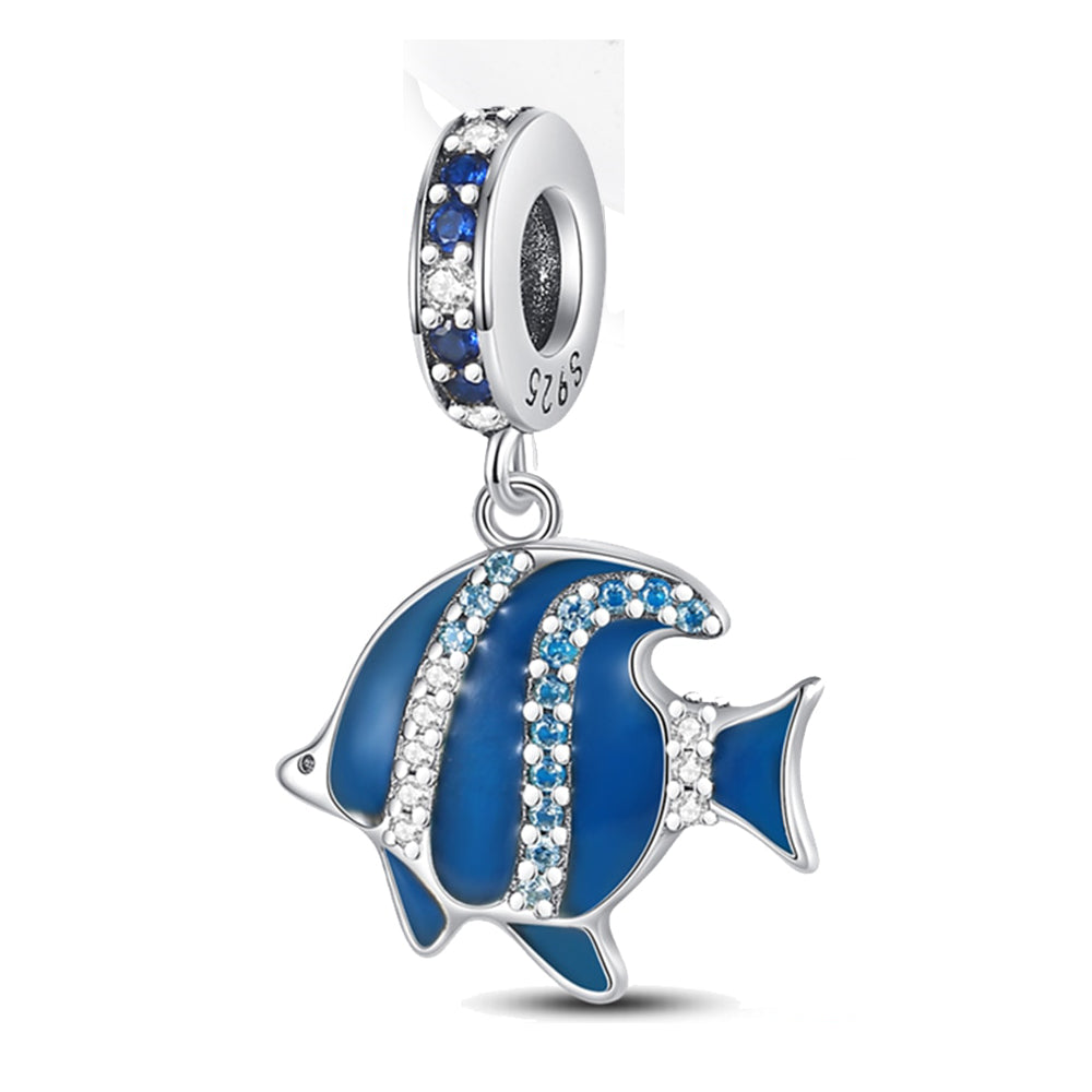 Blue Fish (glow in the dark) - Charm Pendant