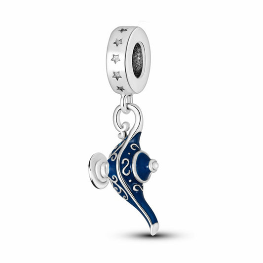 blue magic lamp - charm pendant