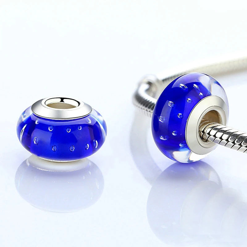 Blauer Murano Glas - Charm