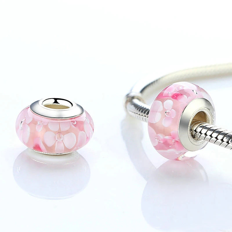 Blumen Murano Glas - Charm