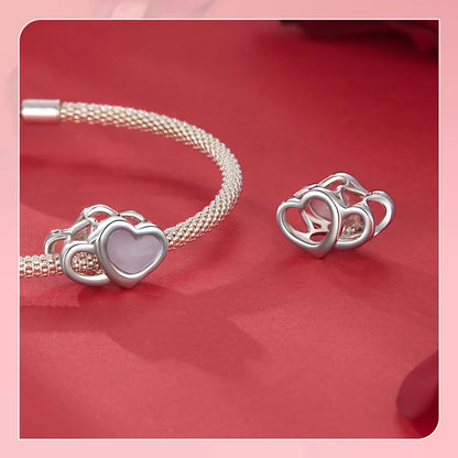 Pink Shell Double-Heart - Charm