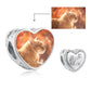 Heart with cat motif (customizable) - Charm