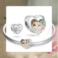 Heart with cat motif (customizable) - Charm