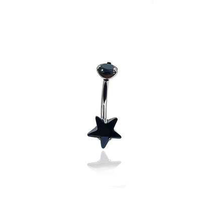 Starlight black - belly button piercing