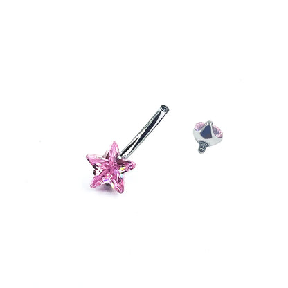 Starlight pink - belly button piercing