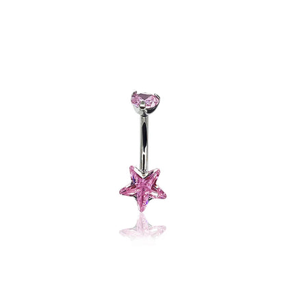 Starlight pink - belly button piercing