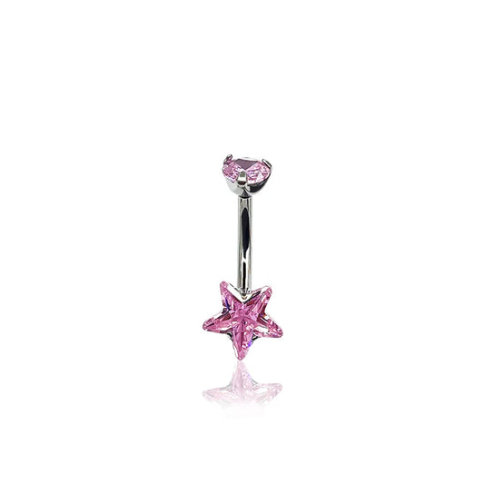 Sternenlicht pink - Bauchnabelpiercing