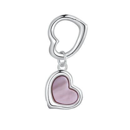 Pink Shell Heart - Charm-Anhänger