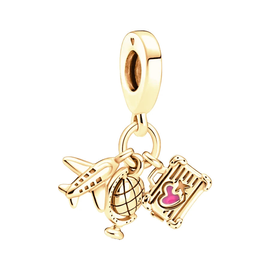 Travel gold - Charm pendant