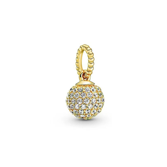 Golden Shine Ball Charm Pendant