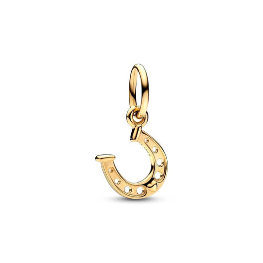 Horseshoe lucky charm gold - charm pendant