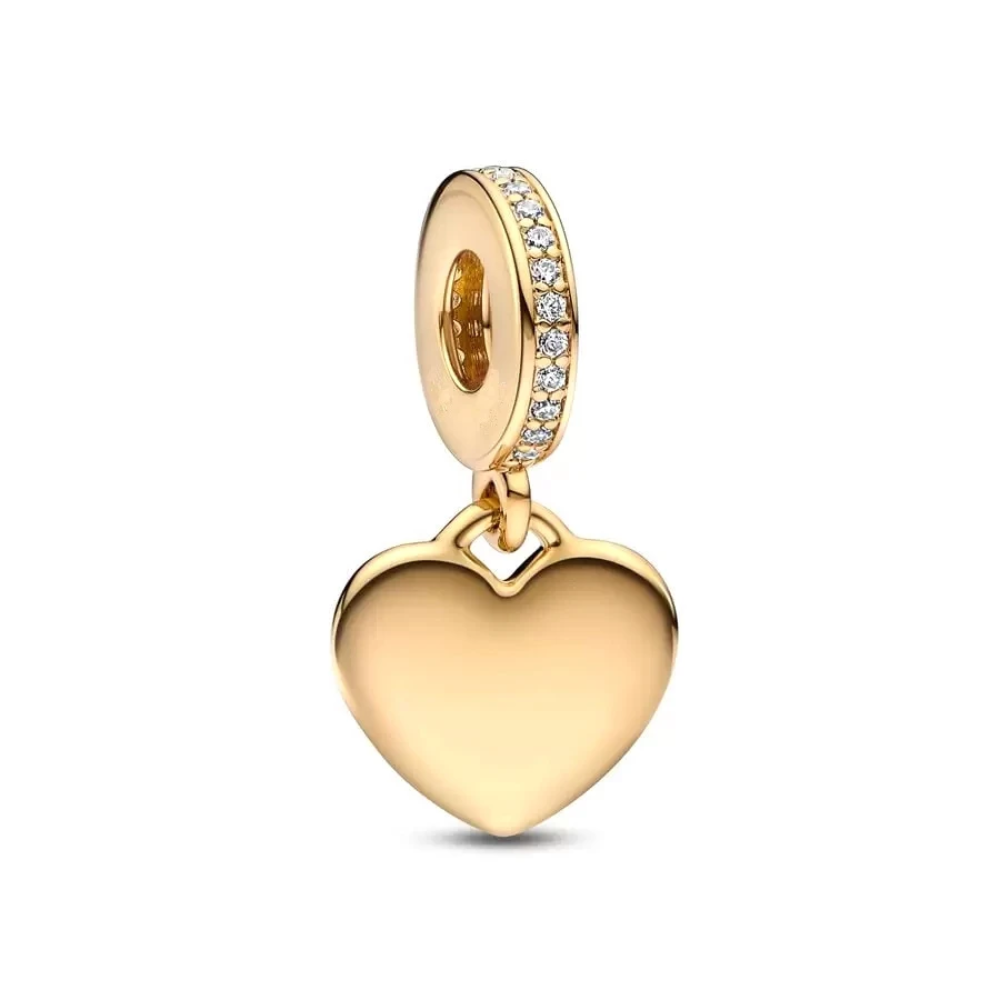 golden heart charm pendant