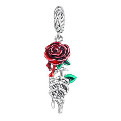 Skeleton Rose - Charm pendant