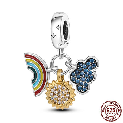 Rainbow Sun Cloud - Pendant Charm