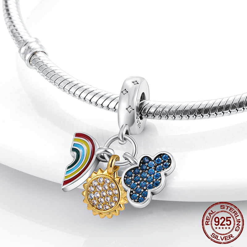 Rainbow Sun Cloud - Pendant Charm