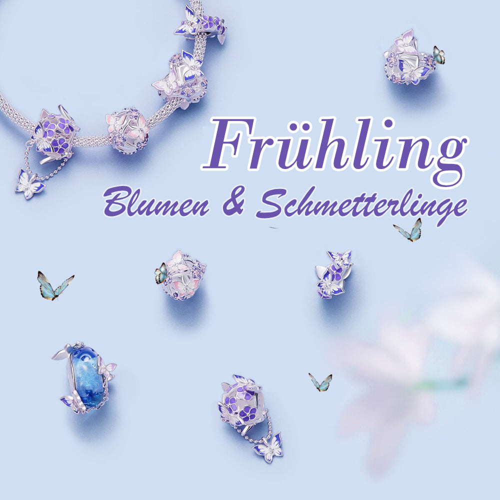 Spring - flying butterfly - charm