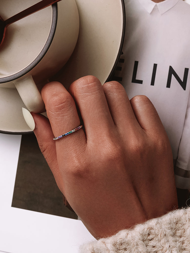 Line rainbow - ring