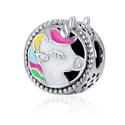 Portrait unicorn - charm pendant