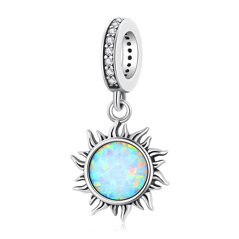 Sun opal - charm pendant