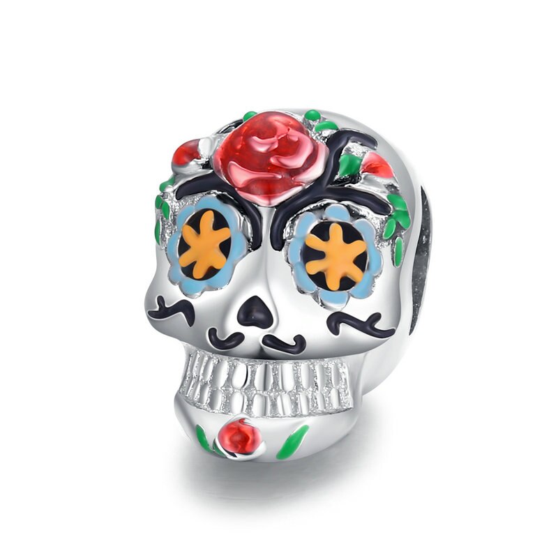 mexican skeleton head I - charm pendant