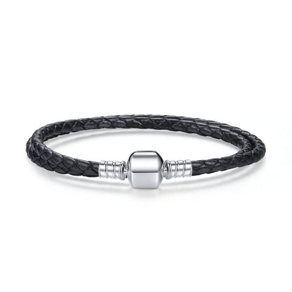 black leather strap (long) - bracelet