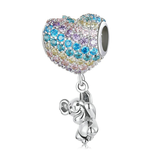 Koala on heart balloon - Charm