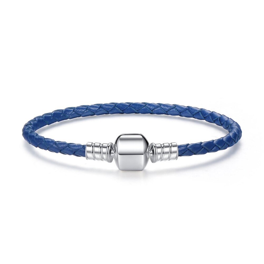 blue leather strap - bracelet