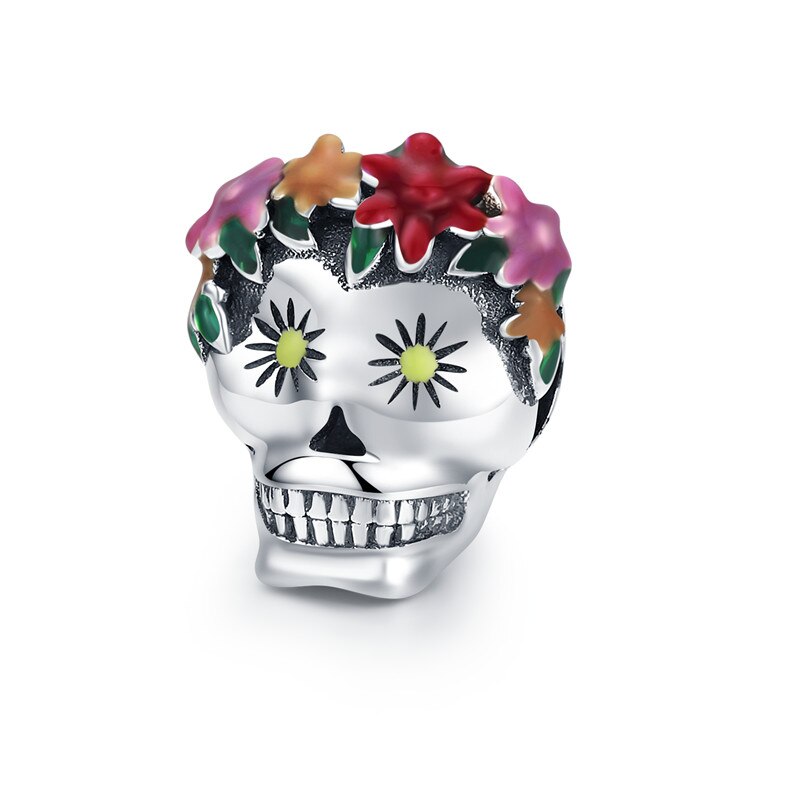 mexican skeleton head II - charm pendant