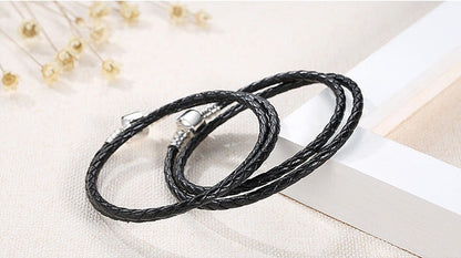 black leather strap (long) - bracelet