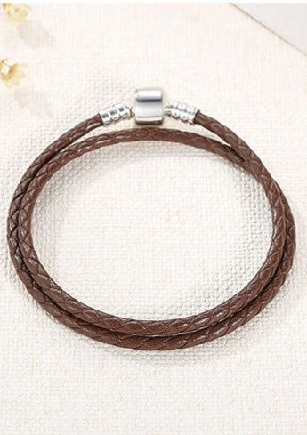 brown leather strap (long) - bracelet