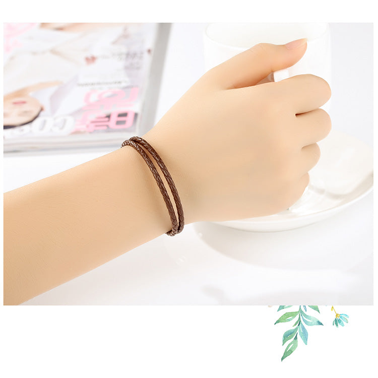 braunes Lederarmband (lang) - Armband